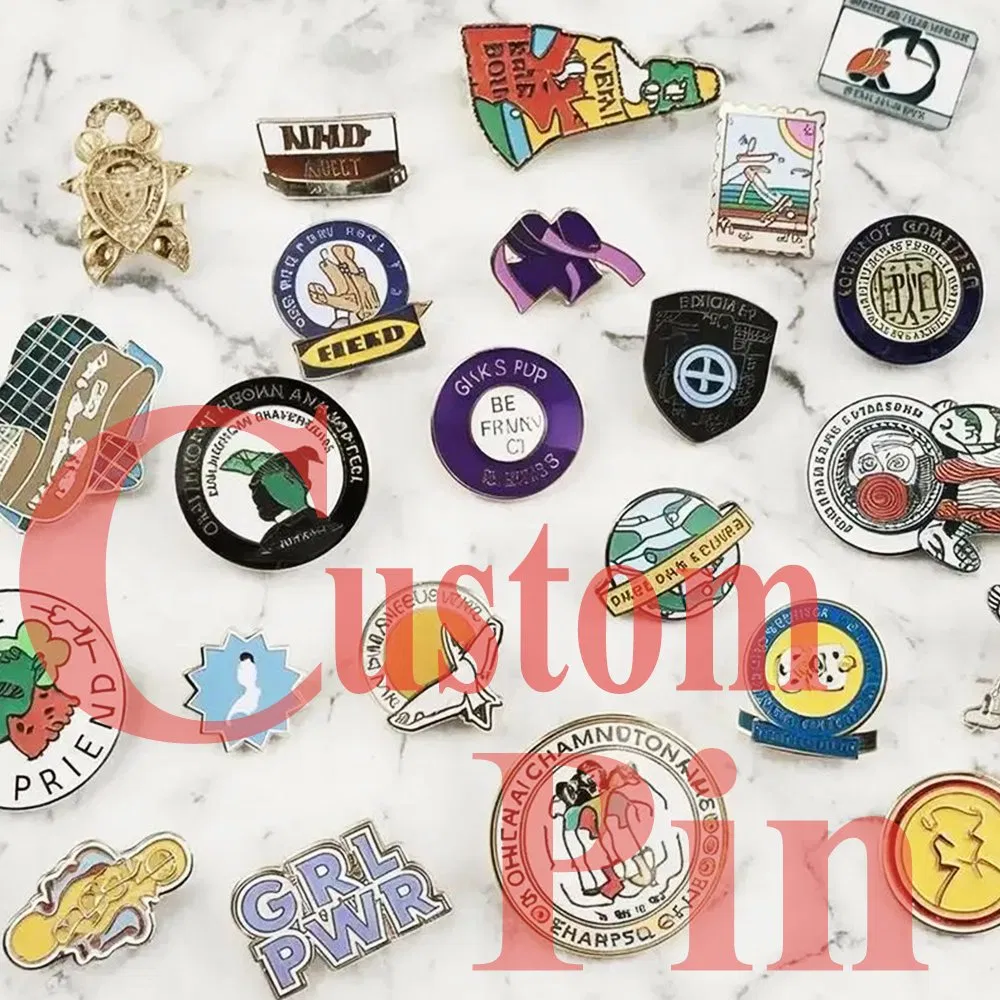 Elegant Custom Logo Metal Soft Enamel Badge Lapel Pins
