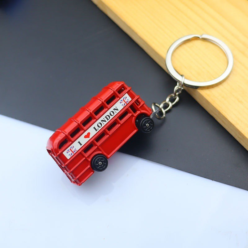 Wholesale Price OEM Manufacturer Personalized UK Britain England London Tourist Travel Tourism Key Chain Souvenirs Custom 3D Embossed Metal Keychain Factory