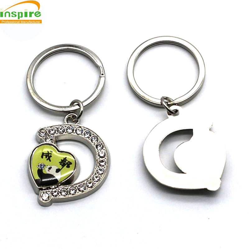 Custom Wholesale Souvenir Promotional Gift Free Samples Metal Letter Key Ring