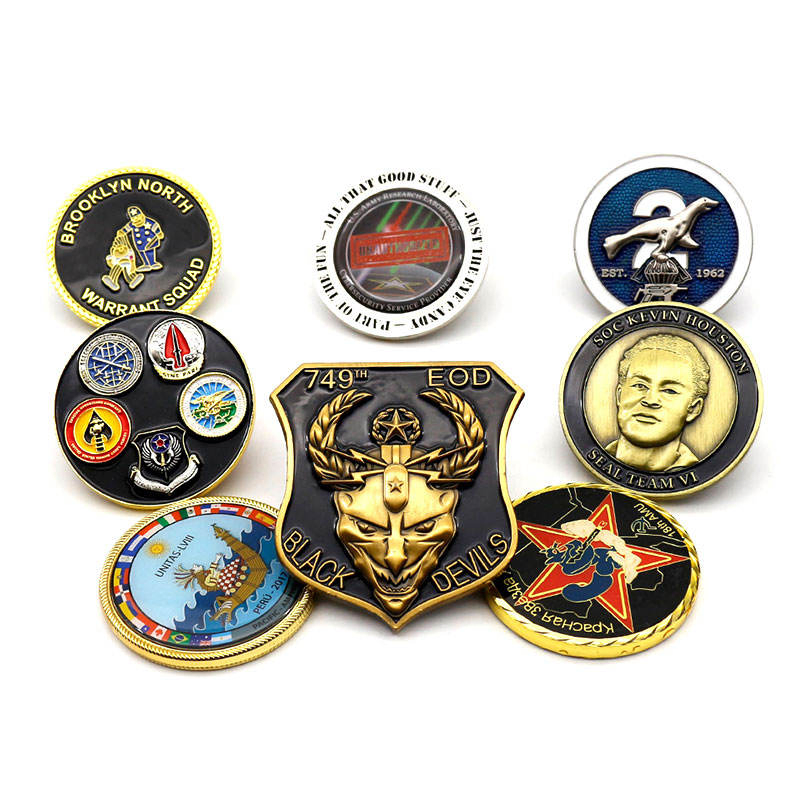 Wholesale Cheap Blank Metal 3D Logo Enamel Gold Silver Antique Plated Custom Challenge Coin