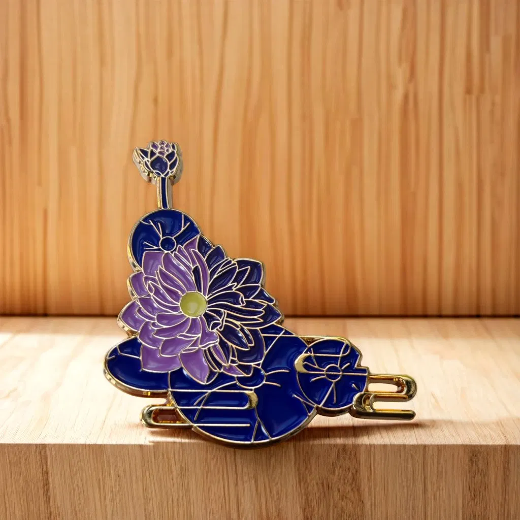 Fine Floral Anime Enamel Lapel Pin Wholesale Bonsai Gift Metal Printed Badge