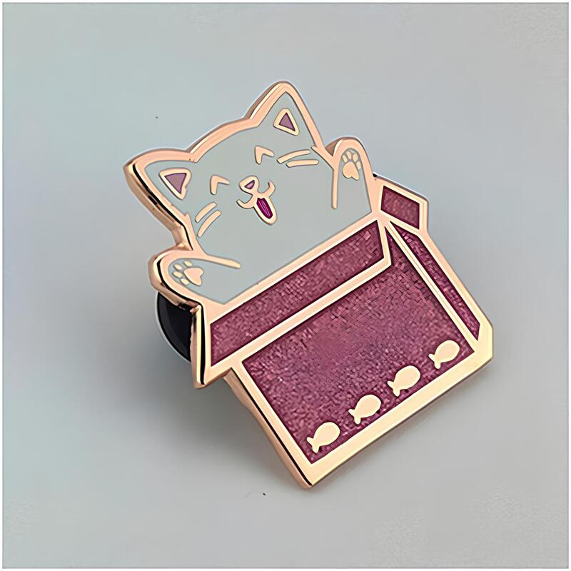 Enamel Pin Metal-Plated Magnetic Badge Free Design Logo Soft and Hard Custom