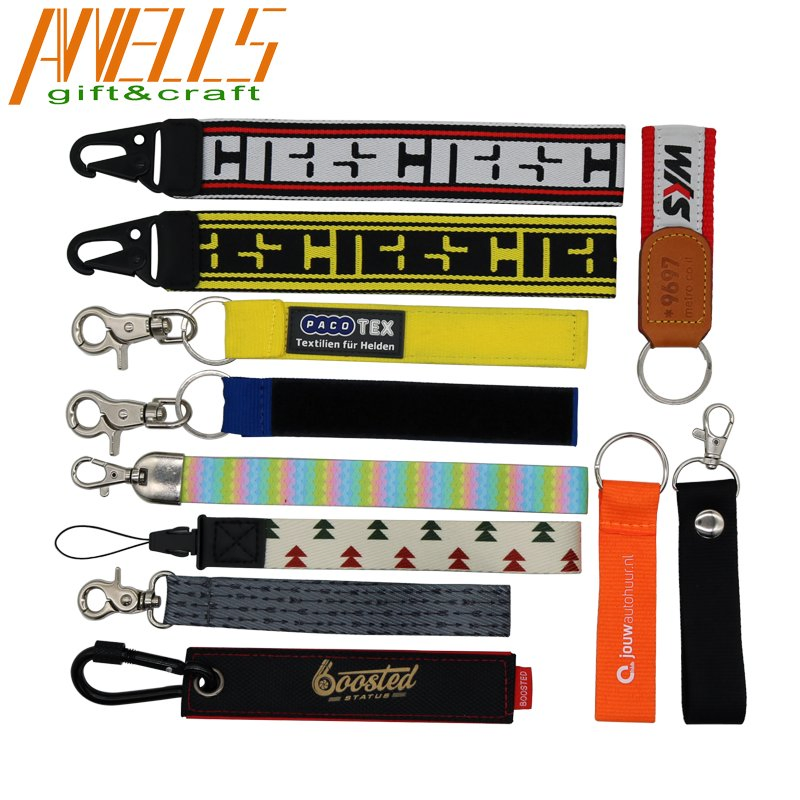 Customizable Tactical Carabiner Clip with Durable Nylon Keychain Strap