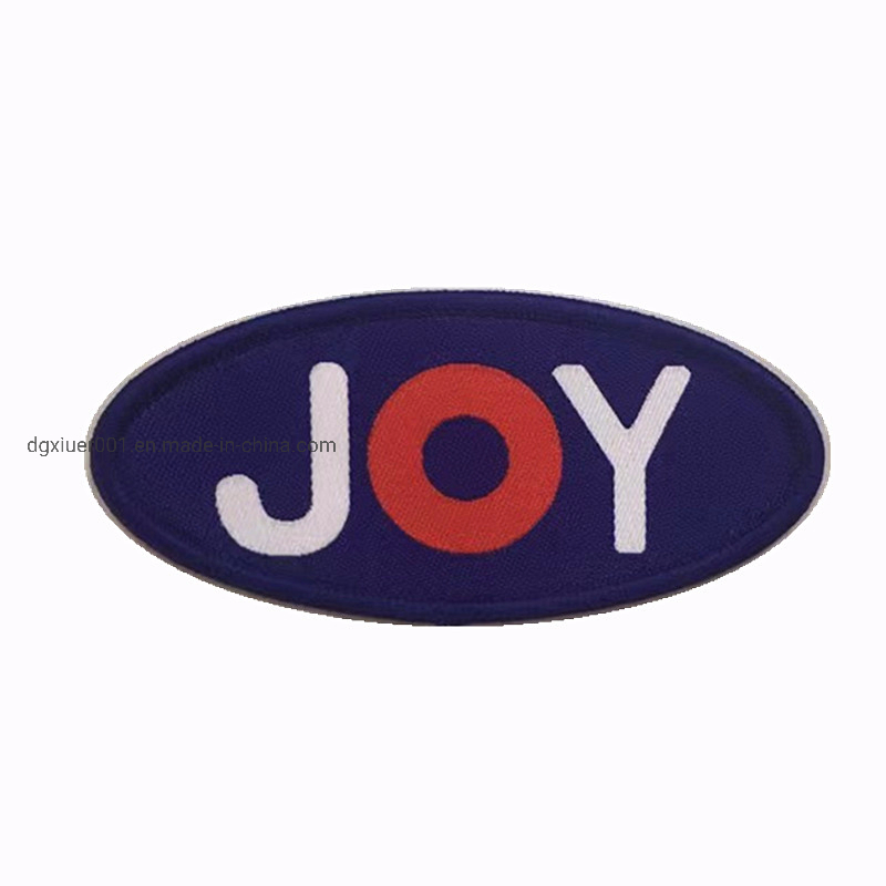 Custom Name Logo Merrow Border Computer Made Woven Badges Patches for School