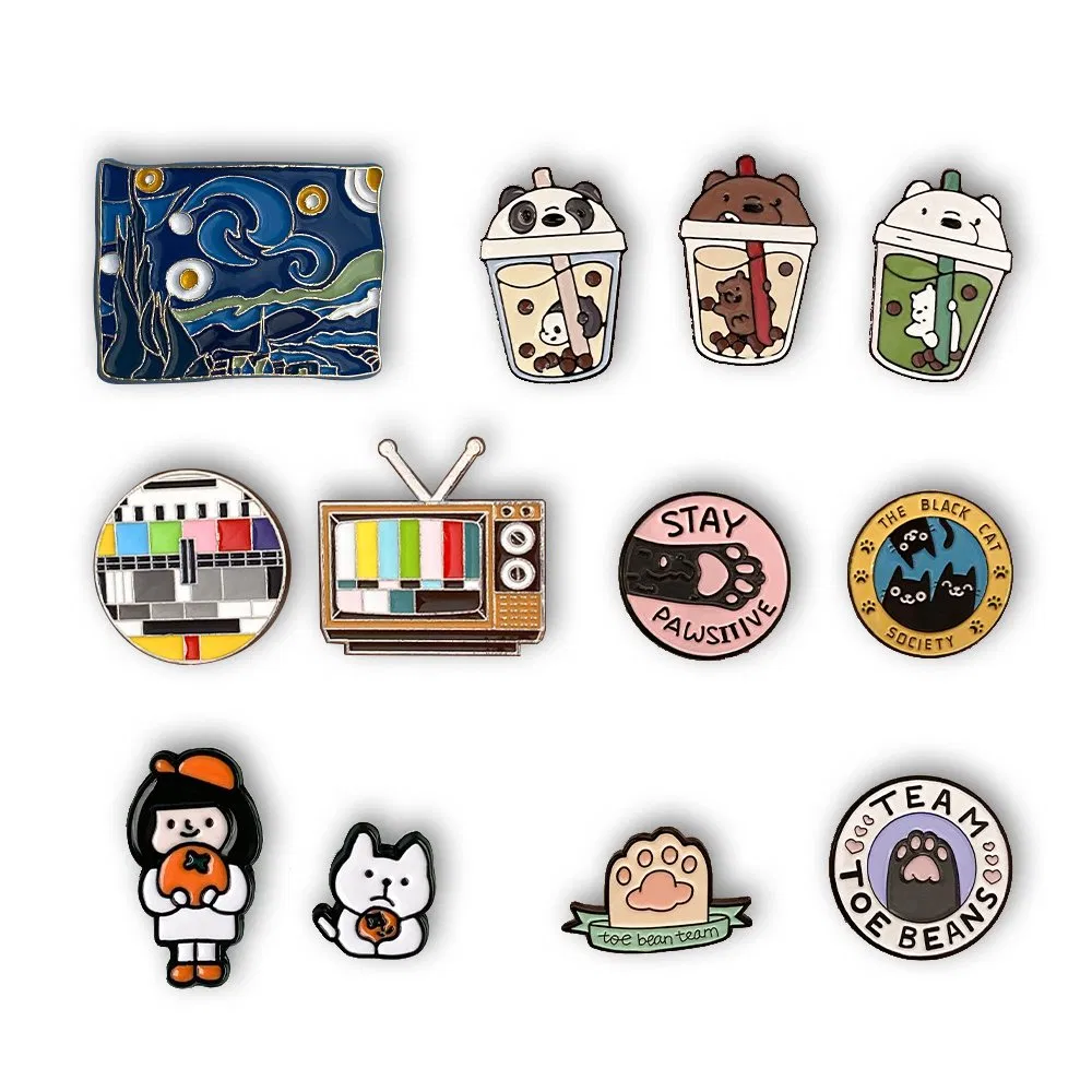 Manufacturer Customized Logo Craft Hat Pins Luxury Cartoon Anime Metal Fashion Custom Metal Brooch Enamel Badge Lapel Pin