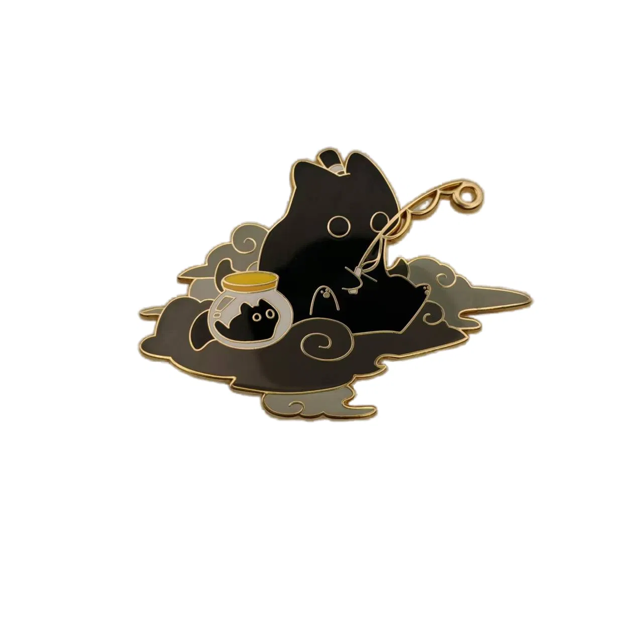 Wholesale Halloween Metal Enamel Pin Badge Custom Sandbag Cat Christmas Souvenir Gift Lapel Pin