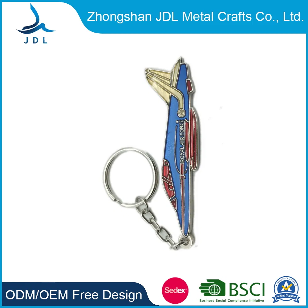 Made in China Custom Promotional Rubber Soft PVC Keyring Shaped Keychain for Airbus Wholesale Cheap Custom Metal Upermarket Shopping Key Ring