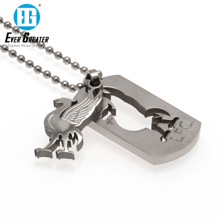 Customization Men Dog Tag Necklace Engraved Stainless Steel Dog Tags Pendant