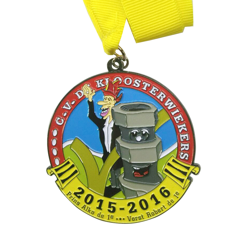 Factory Custom Made Silver Plated Enamel Metal Alloy Medallion Manufacturer Customized Commemorative Award Gift Bespoke Company Logo Souvenir Medal