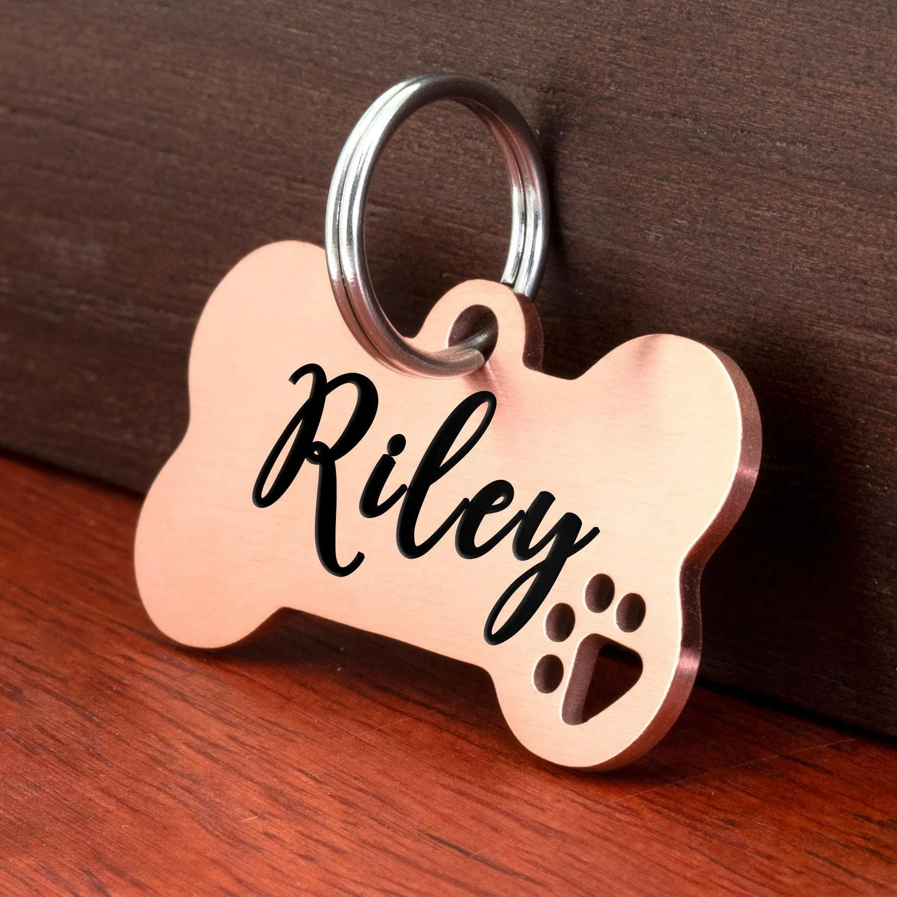 Multi-Color Stainless Steel UV Laser Printing Logo Pet Tag Badge Custom Shape Letter Pet ID Dog Tag