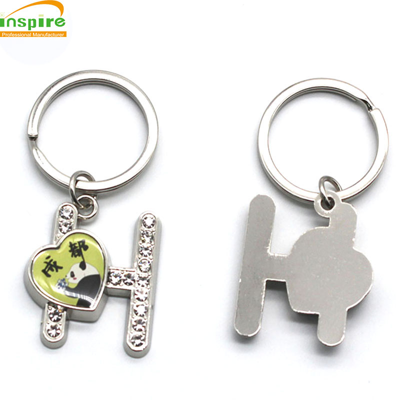Custom Wholesale Souvenir Promotional Gift Free Samples Metal Letter Key Ring