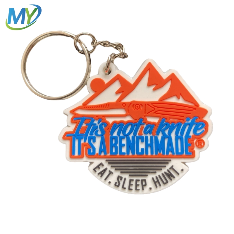 Custom Logo Keychain Embossed Rubber Keychain 2D 3D PVC Keychain