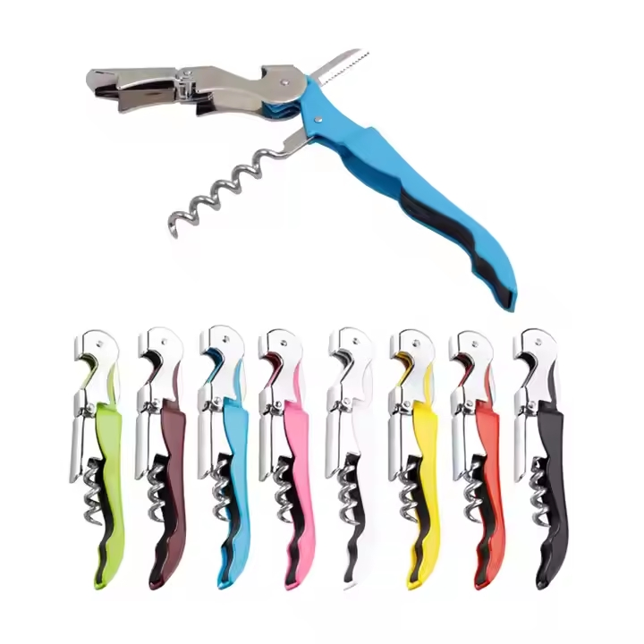 Custom Logo Multi-Function Corkscrew Stainless Wine Bottle Opener Professional Wine Opener Corkscrew Kitchen Beer Opener