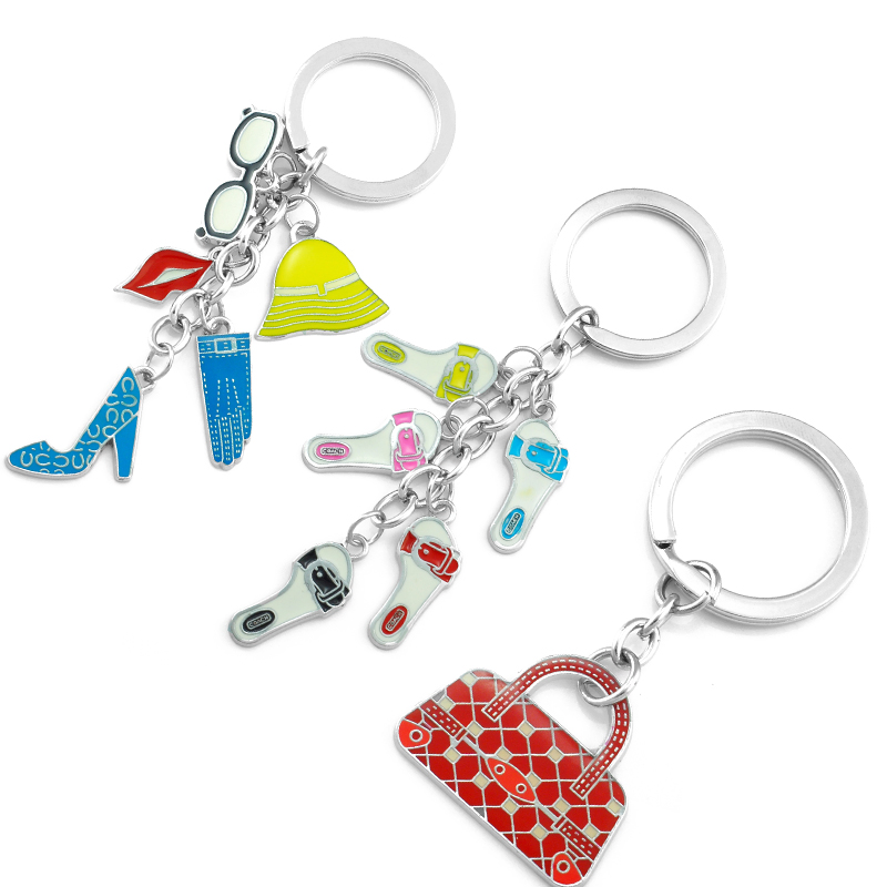 Wholesale Promotional Gift Keychain Tourist Gifts Offset Printing Metal Keychain Tourist Custom Keyring