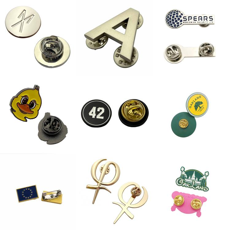 Luxury Logo Custom Name Metal Lapel Button Clothing Fastening Pin Badges
