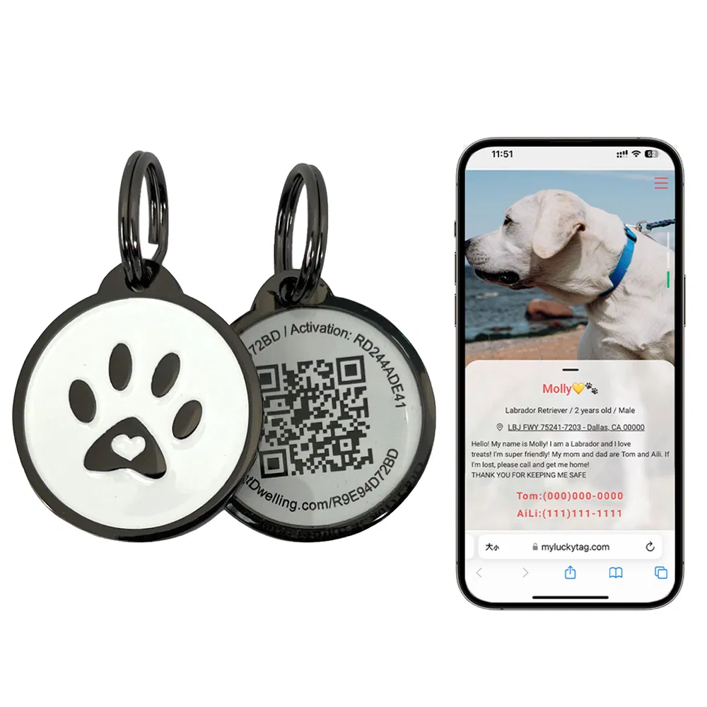 Wholesale Custom Best Quality Pet Dog Cat Tag Personalized Metal Qr Code Pet ID Tags Dog Tags