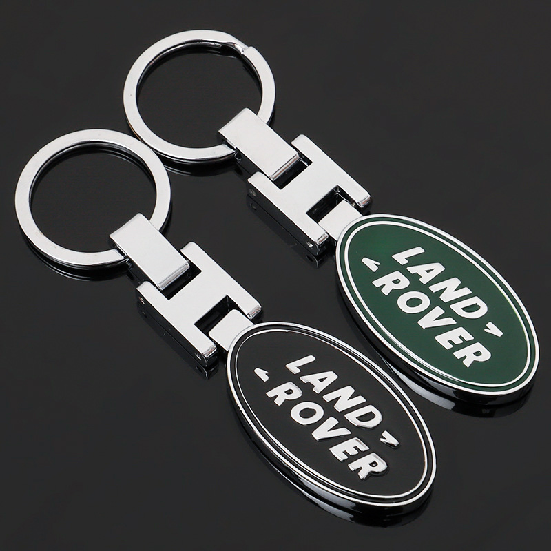 Wholesale Low MOQ High Quality Promotional Custom Car Brand Logo Round Metal Key Ring for Land Rover Cars