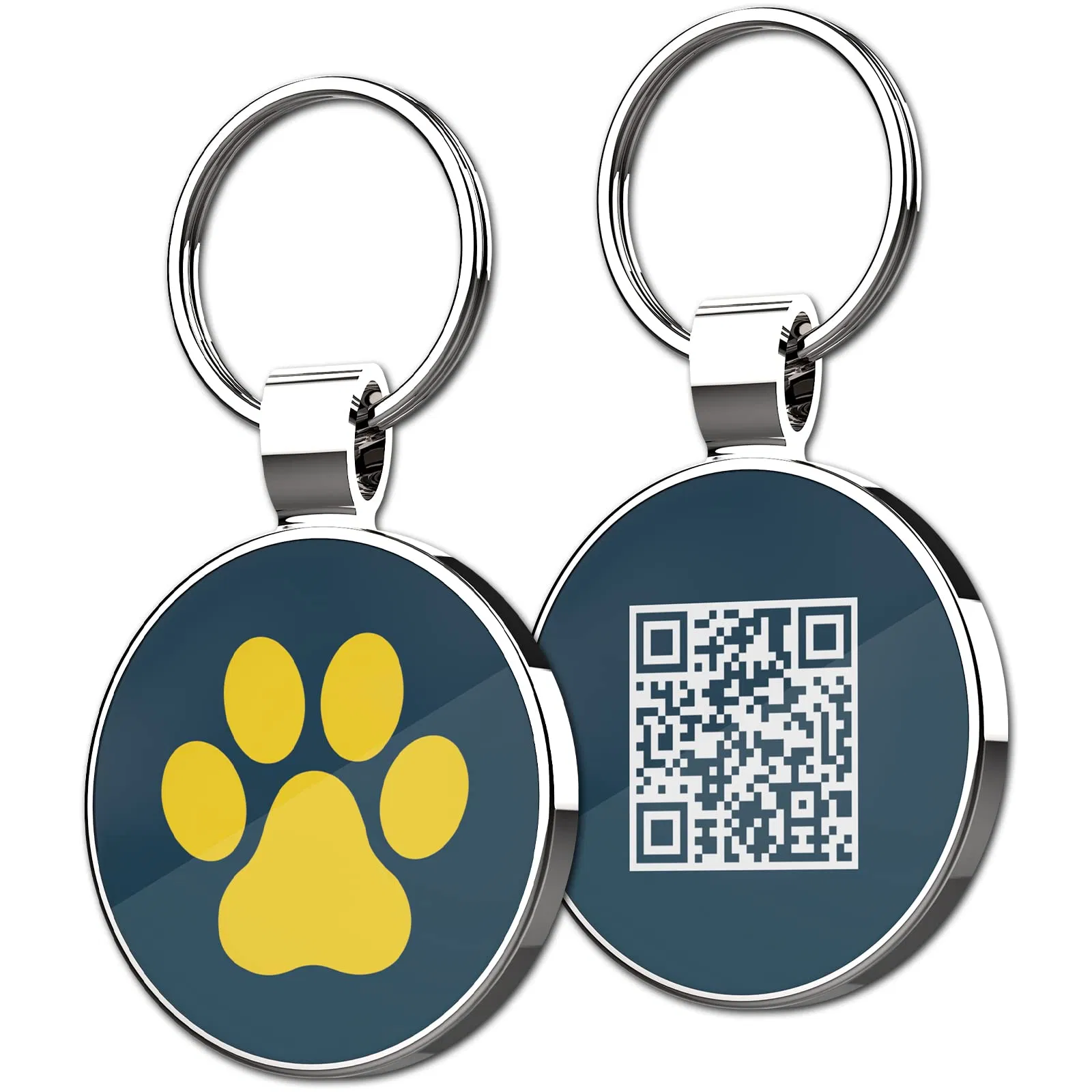 Wholesale Best Quality Personalized Custom Metal Anti-Lost Pet Name Qr Code NFC Pet ID Tags Dog Tags