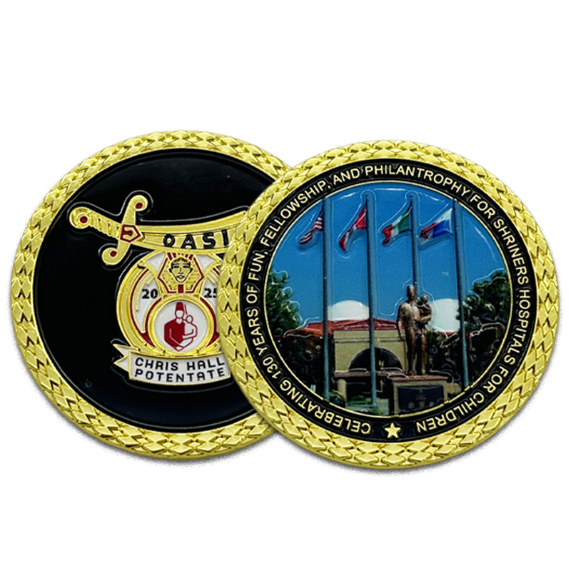 Custom Metal Coins Commemorative Antique Bronze Plated Soft Enamel Zinc Alloy 3D Challenge Coin