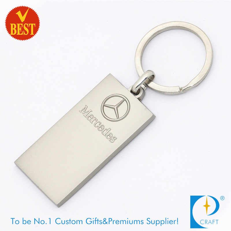 High Quality Custom Logo Promotional Souvenir Gold Metal Car Keychain Keyring