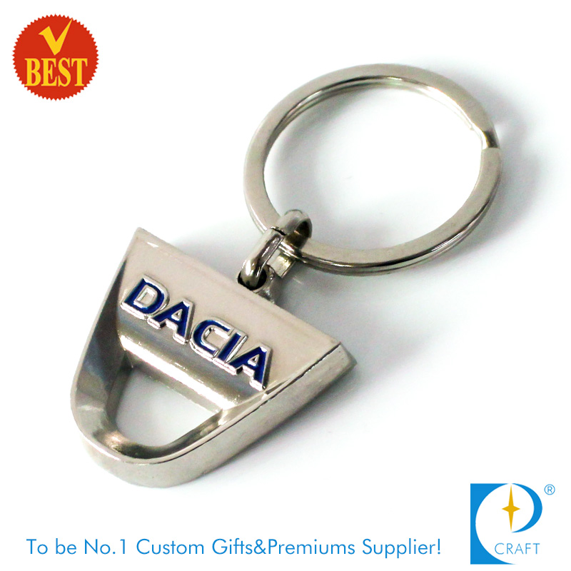 High Quality Custom Logo Promotional Souvenir Gold Metal Car Keychain Keyring