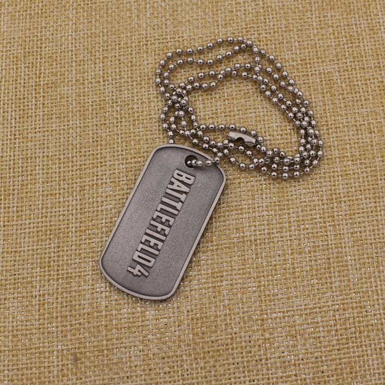 Wholesale Stainless Steel Blank Dog Name Tag, Metal Dog ID Tag Chain, Custom Dog Tag with Ball Chain for Necklace