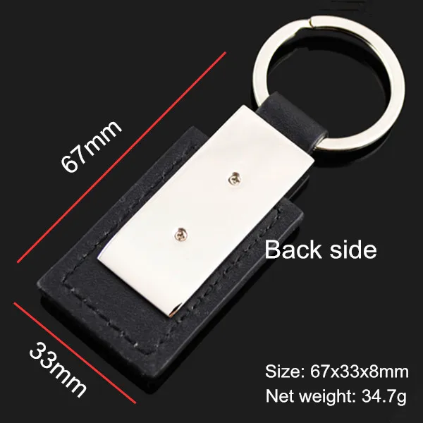 Custom Metal Promotional Gift Engrave Logo Car PU Leather Keychains