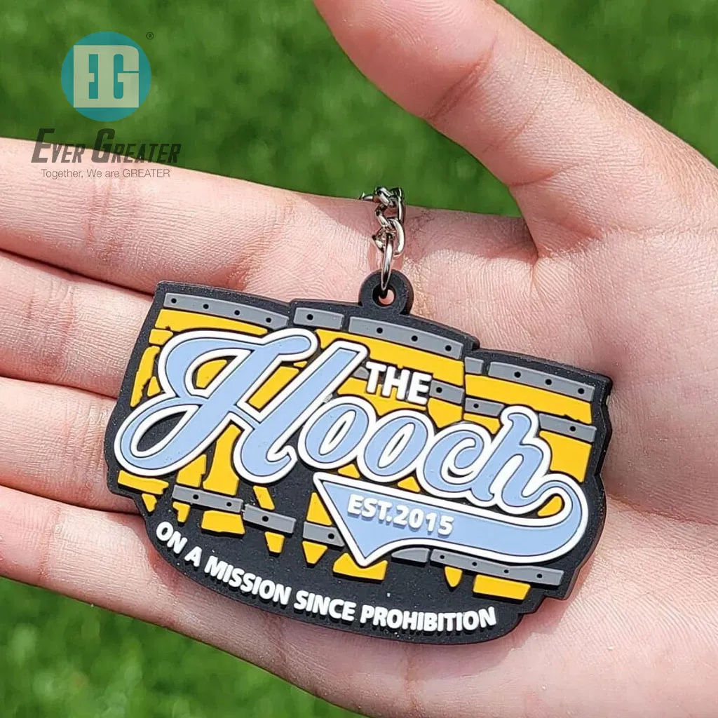 Custom Logo Key Chain PVC Embossed Rubber Keychains 2D /3D Soft PVC Keychain Cartoon Keyring