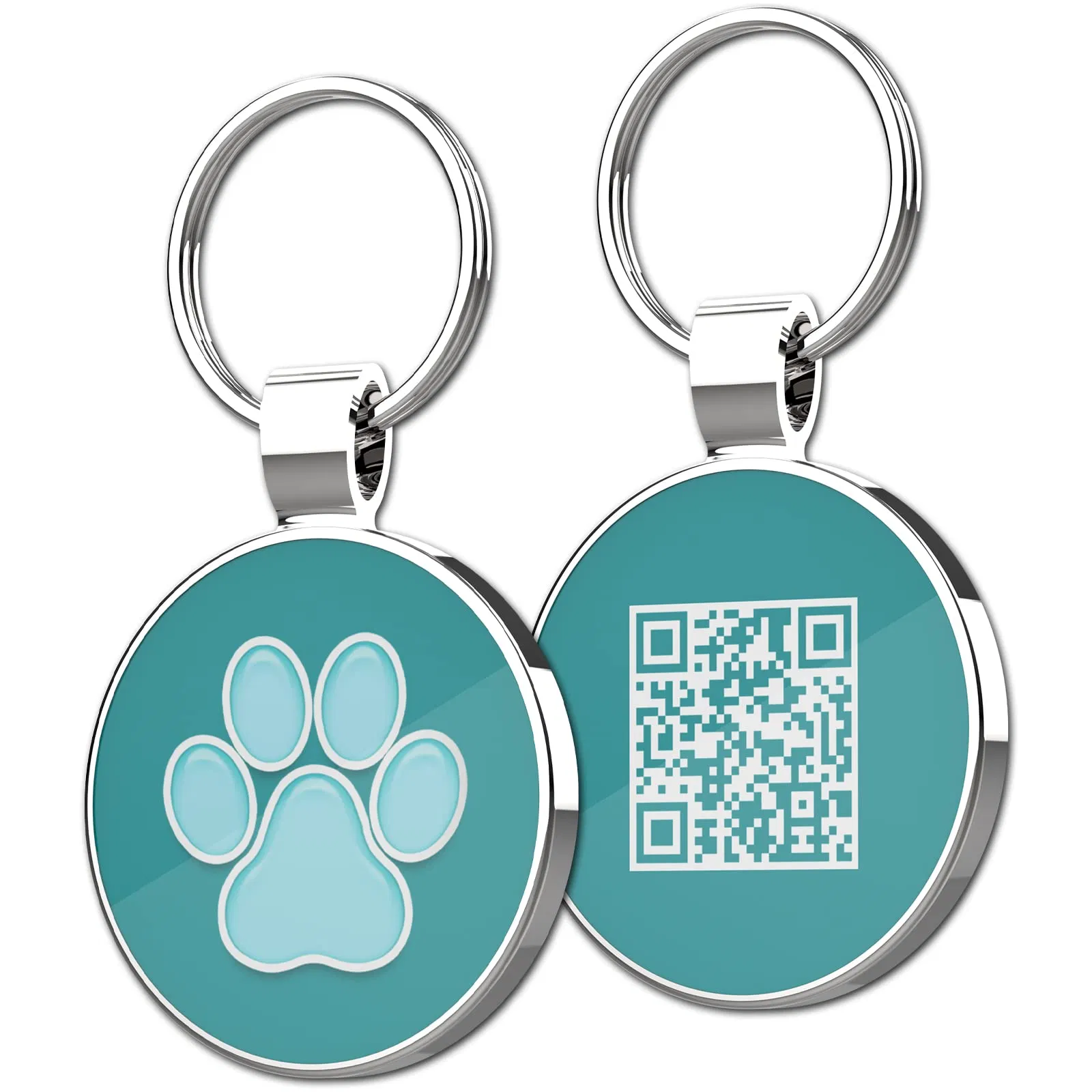 Wholesale Best Quality Personalized Custom Metal Anti-Lost Pet Name Qr Code NFC Pet ID Tags Dog Tags