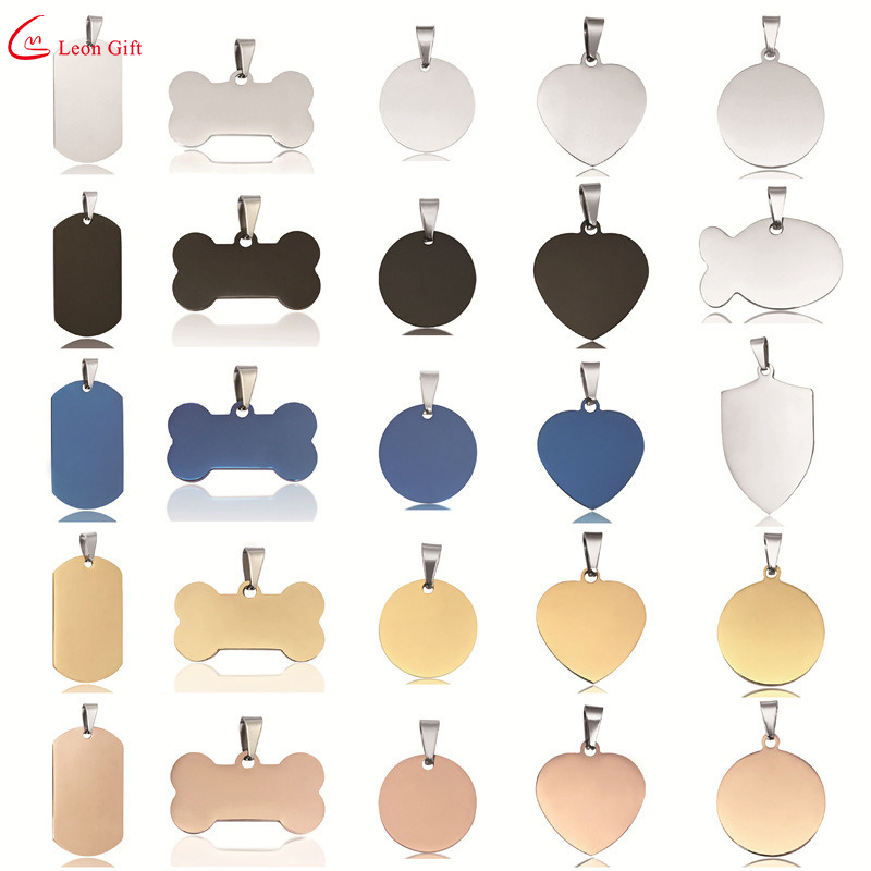 Wholesale Customized Personalized Logo Blank Pet Stainless Steel Dog Tags