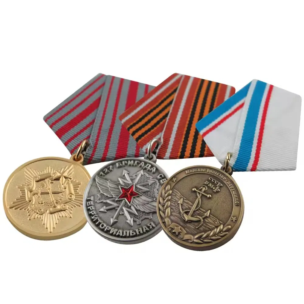 Custom Metal Commemorative Medal Souvenir Emblem Decoration Heroic Honor Chest Badge Medal