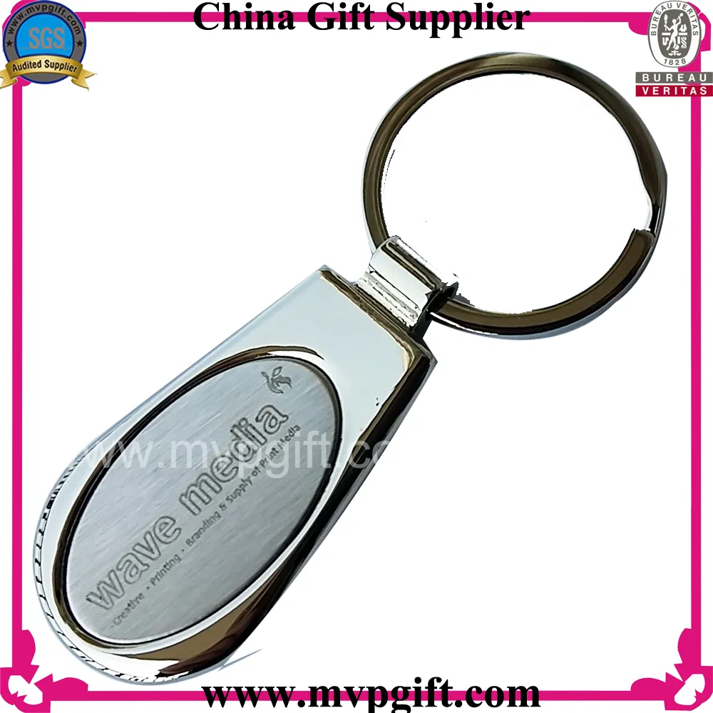 China Guangzhou Bepoken Custom Logo Metal Silver 3D Promotional Gift Key Ring