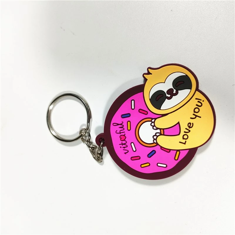 PVC Keychain Cartoon Silicon Embossed Llavero Custom Foam Keyring Wholesale Promotional Gift Cute Key Chain 3D Soft Rubber PVC Keychain