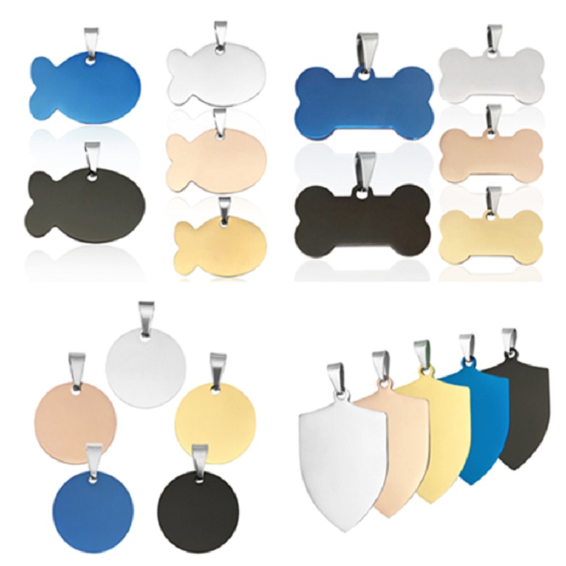 Stainless Steel Dog Tag Pet Personalized Engraved Bone Tag Dog Cat Pet ID Name Blank Esg16200