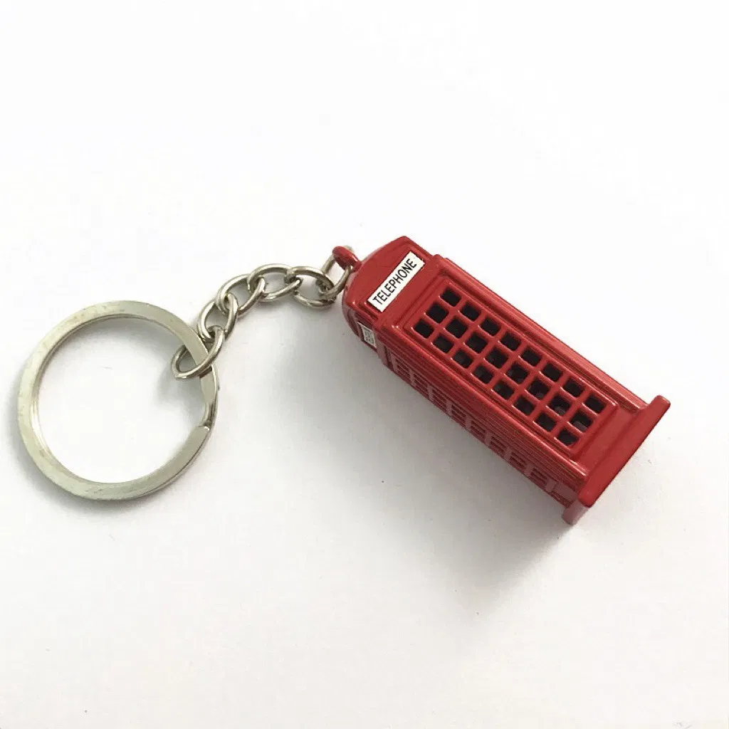 Wholesale Price OEM Manufacturer Personalized UK Britain England London Tourist Travel Tourism Key Chain Souvenirs Custom 3D Embossed Metal Keychain Factory