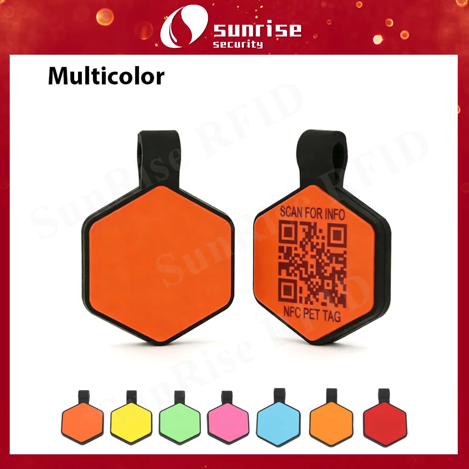 Wholesale Silicone NFC Smart Qr Code Pet Tag, Personalized NFC Tag with Pet Dog ID