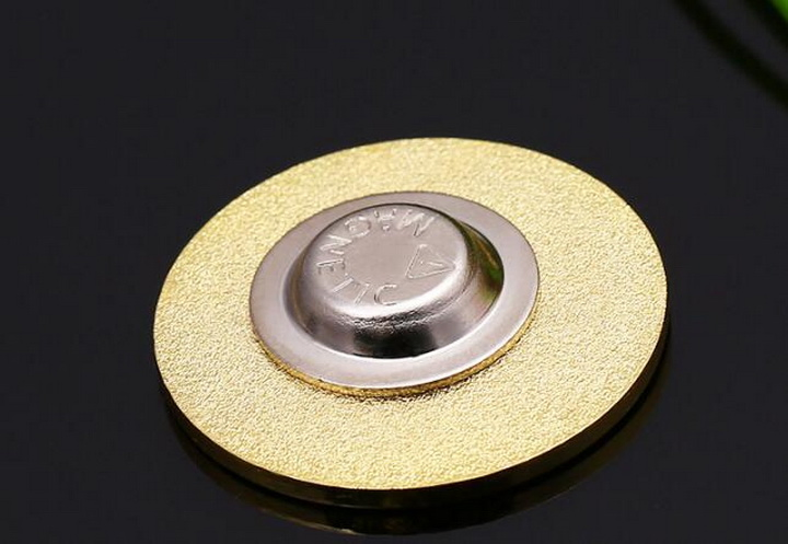 Custom Printed Wholesale Metal Magnetic Button Zinc Alloy Club Badge