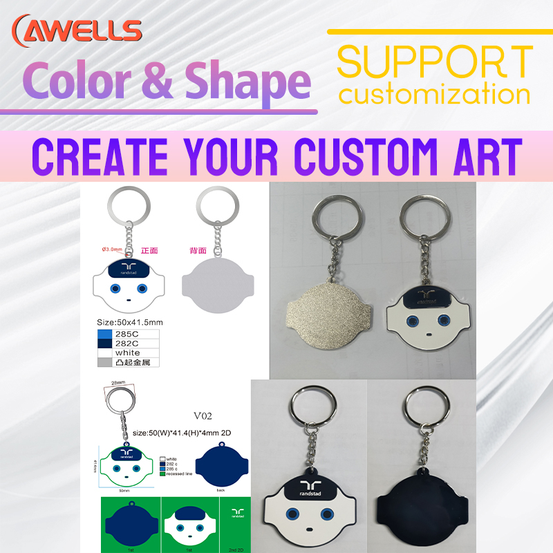 Trendy Hard Enamel Keychain with Unique Custom Shape Designs