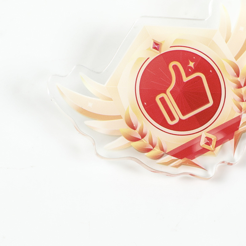 Custom School Logo Commemorative Name Badges Digital Printing Custom Acrylic Pin Badges