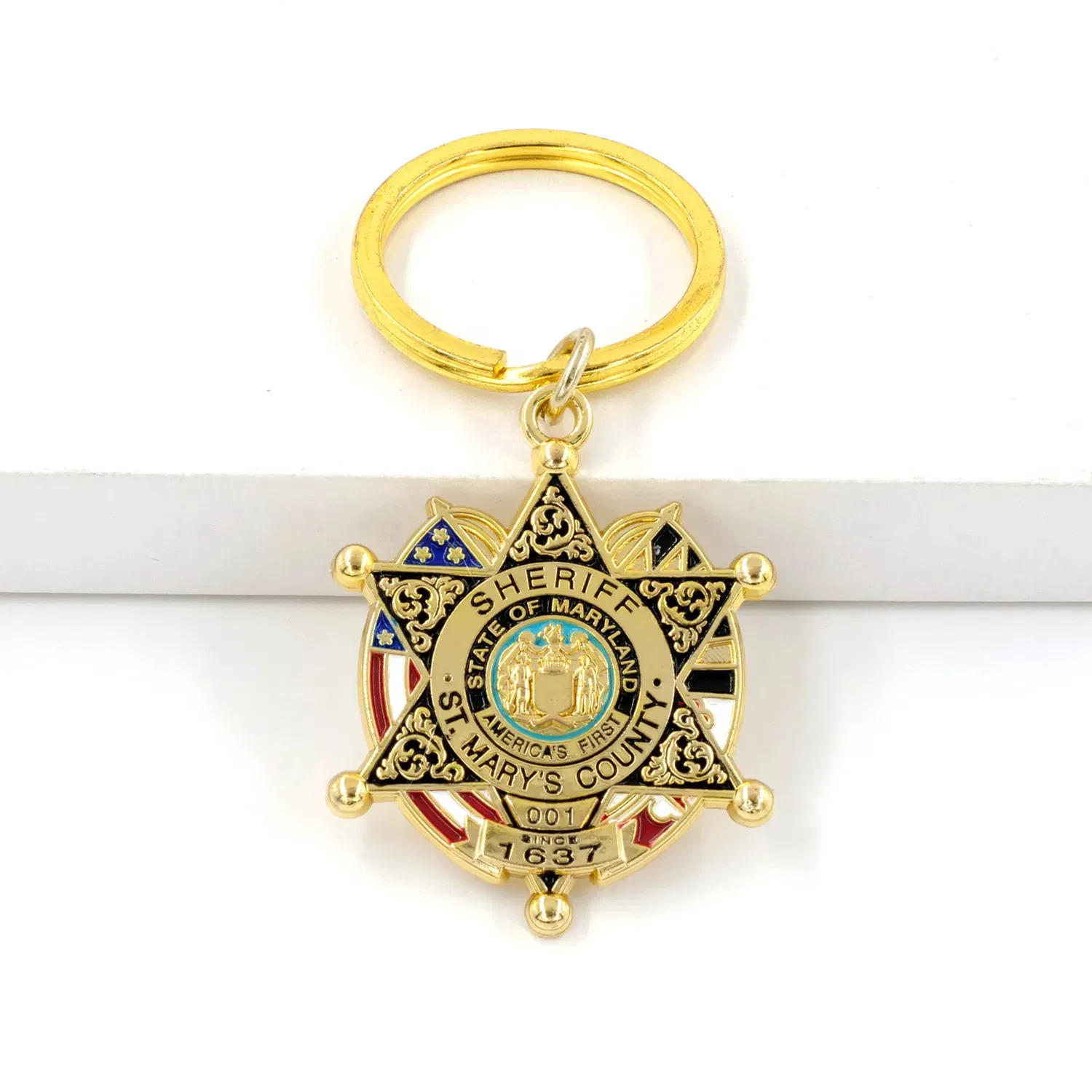 Wholesale Customized Manufacture 3D Embossed Shape Metal Keychain