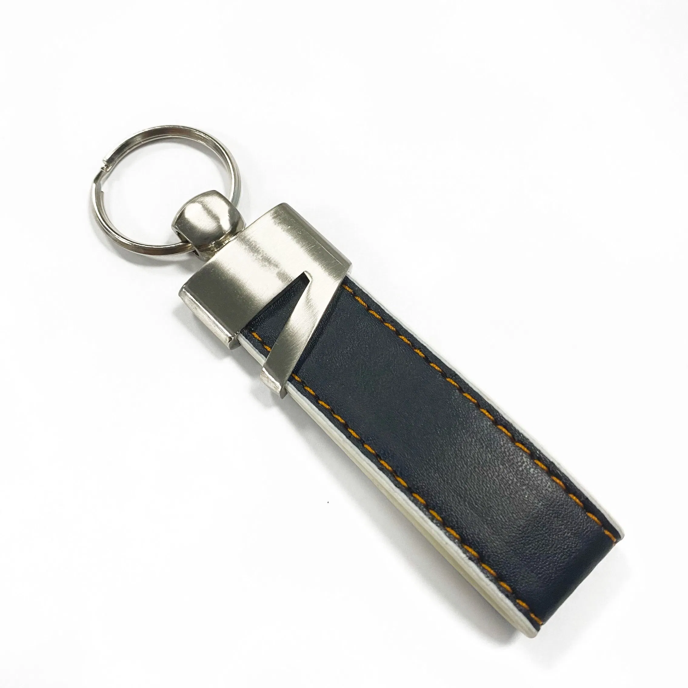 Custom Metal Promotional Gift Engrave Logo Car PU Leather Keychains