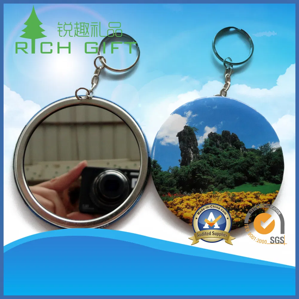 The Most Popular Plastic Tin Button Pin Metal Tinplate Badge Name with Ny Printed in Reflective Blue