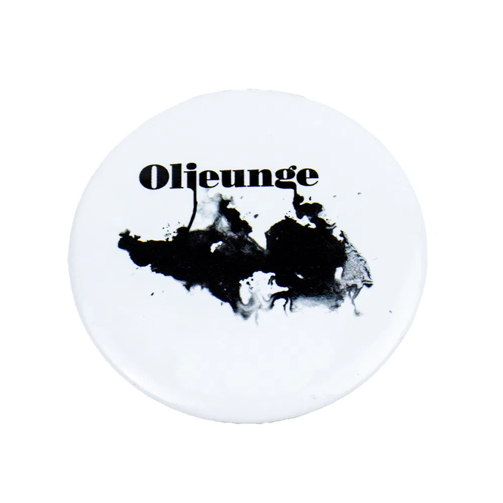 Custom Screen Printed Plated Metal Button Badge
