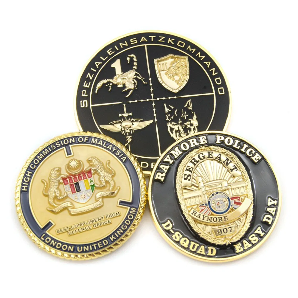Promotion Custom Super Quality Die Stamped Enamel Commemorative Zinc Alloy Gold Plating Soft Hard Enamel Custom Challenge Coin