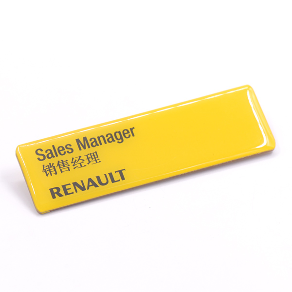 Factory Custom Made Gold Plated Metal Alloy Name Badge Manufacturer Customized Soft Enamel Company Logo Plaque Bespoke Hotel and Restaurant Waiter Nameplate