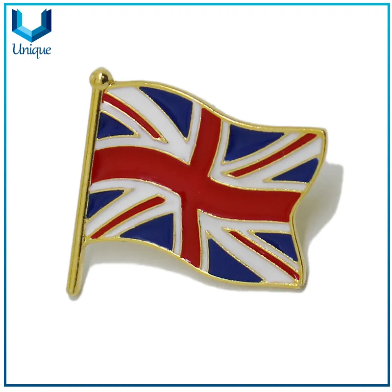 Custom Unique Soft Enamel Metal Flag Badge