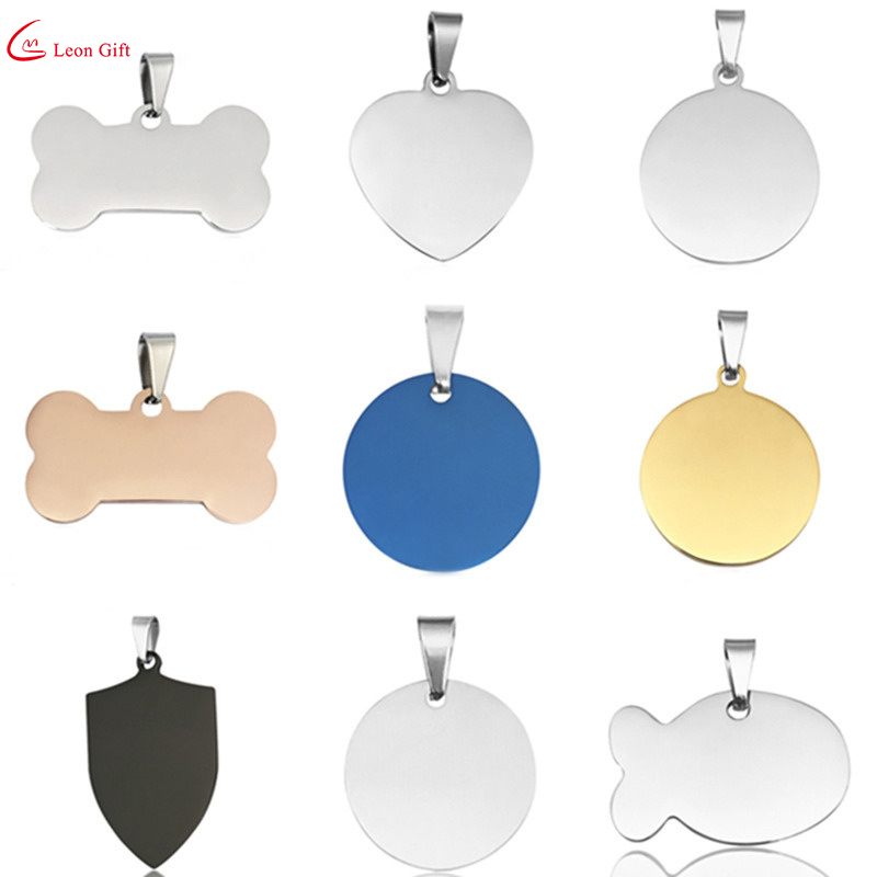 Wholesale Customized Personalized Logo Blank Pet Stainless Steel Dog Tags