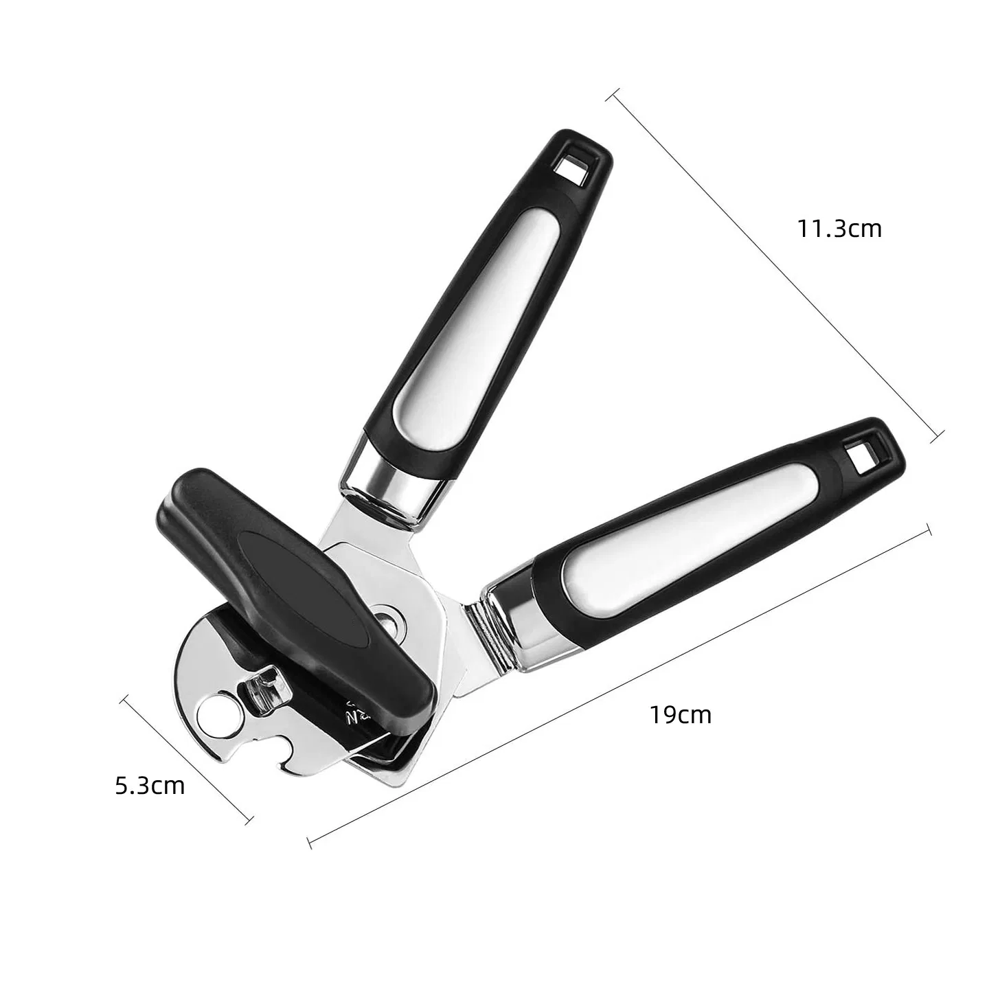 Portable Kitchen Helper 8.34-Inch Black Classic Multifunction Can and Bottle Opener