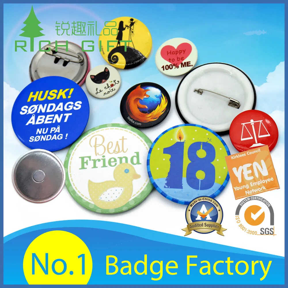 No Minimum Custom Security Embroidery Woven Car Name Tag School Sports Meet Event Silicone Rubber Soft PVC Lapel Pin Metal Enamel Magnetic Button Badge