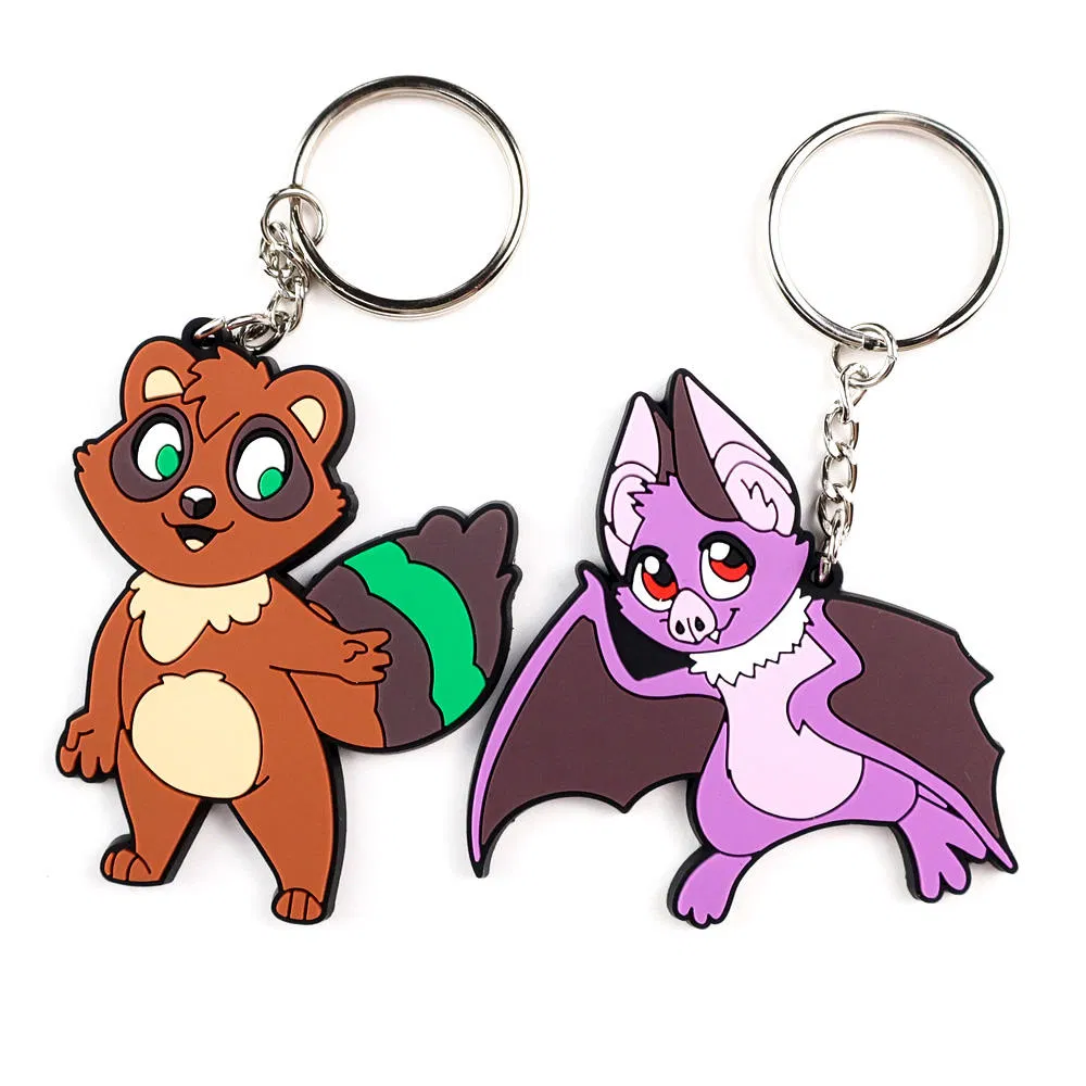 Manufacturer Personalized Eo-Friendly Embossed 2D 3D Keyring Cute Rubber Anime Custom Logo Cartoon Soft PVC Keychain